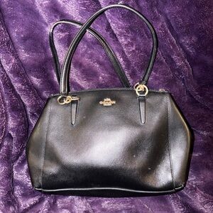 Coach Black Leather Shoulder Bag